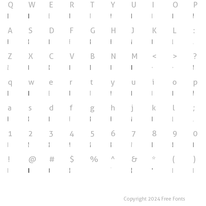 Character Map of MacroscopicA Regular