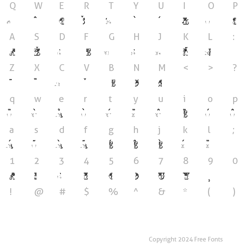 Character Map of Madame Accents Regular