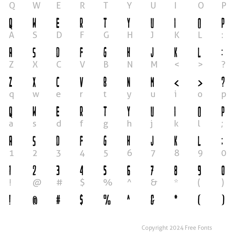 Character Map of MADARAM CAPITAL ROUGH