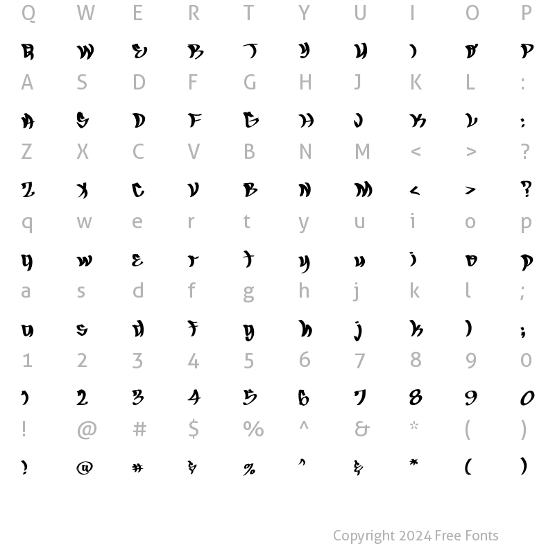 Character Map of Maddhouse Regular