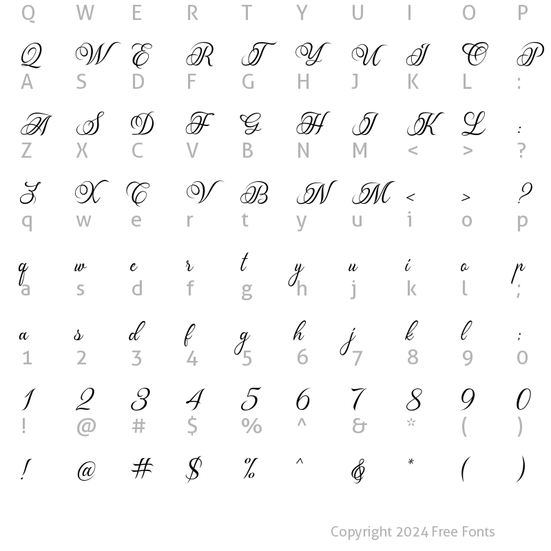 Character Map of Madelican Regular