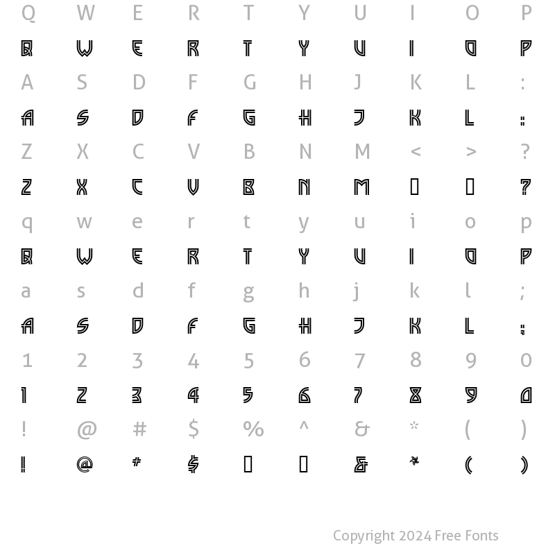 Character Map of MadisonSquare Incised