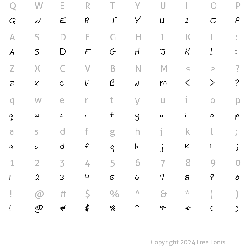 Character Map of Mad's Scrawl BRK Regular