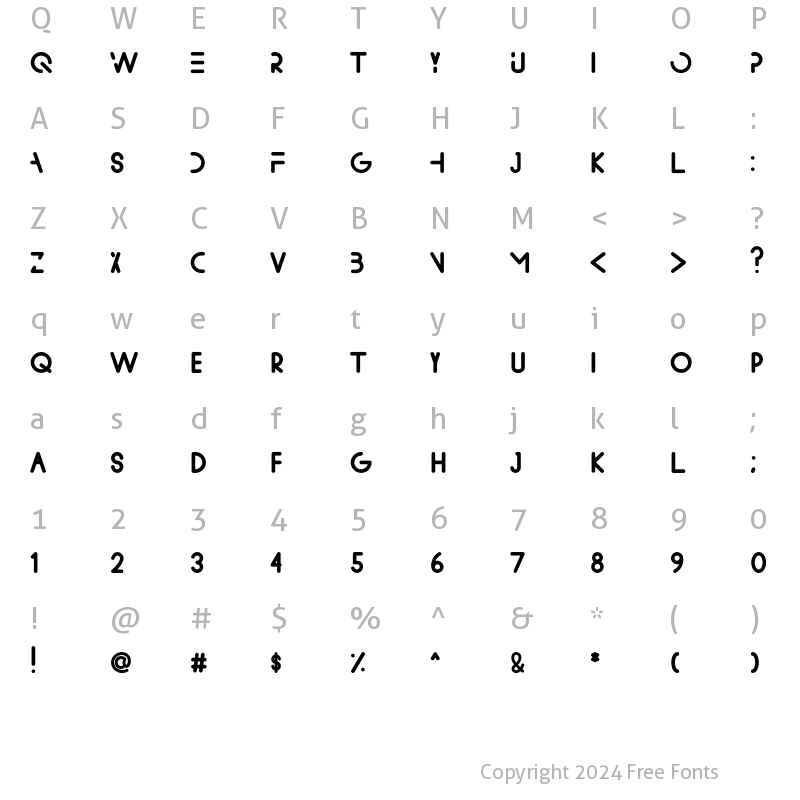 Character Map of MADSENSE Regular