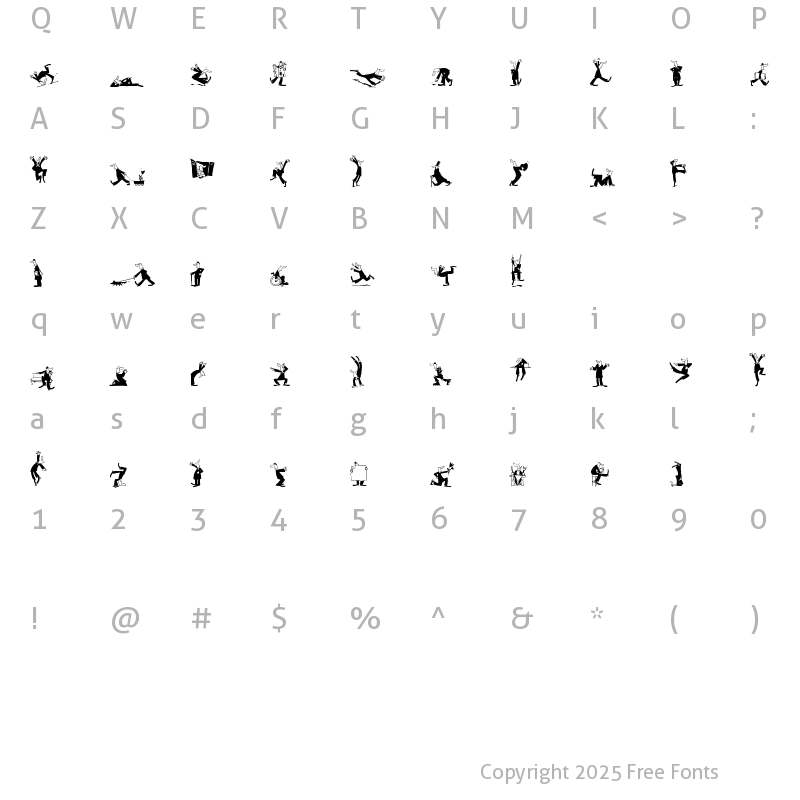 Character Map of Maenneken LT Black Regular