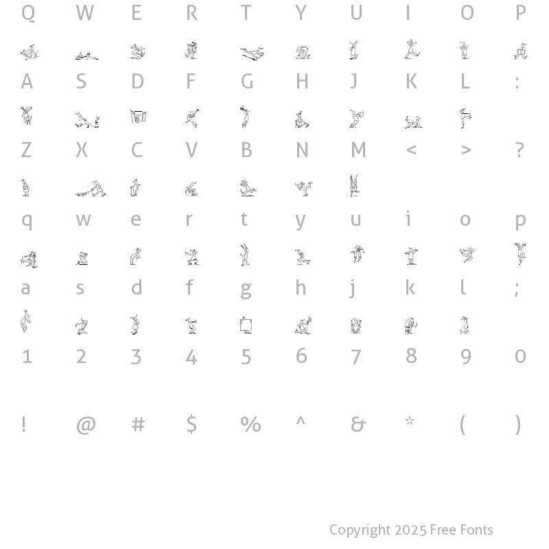 Character Map of Maenneken LT Outline Regular