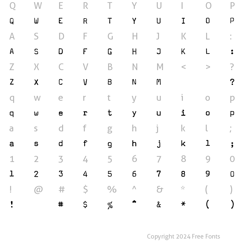 Character Map of Magda Plain Regular