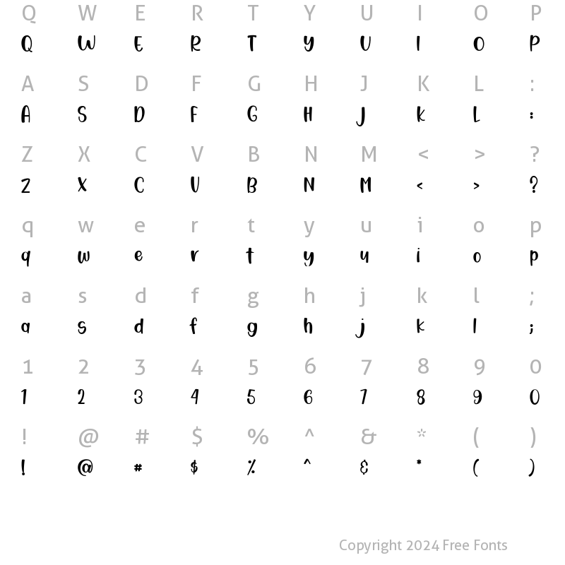 Character Map of Magical Story Regular