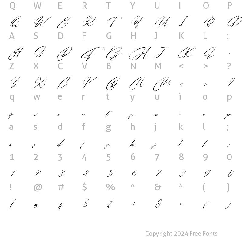 Character Map of MagicStick Regular