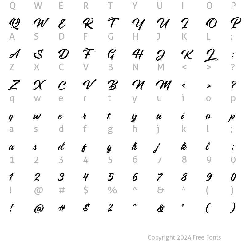 Character Map of Magister Script Two Regular