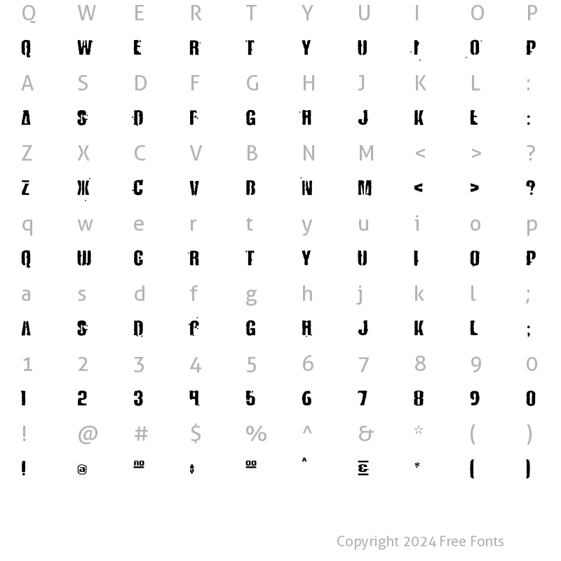 Character Map of MagyarPosta Regular