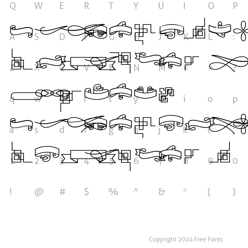 Character Map of Mahegrena ornament Regular