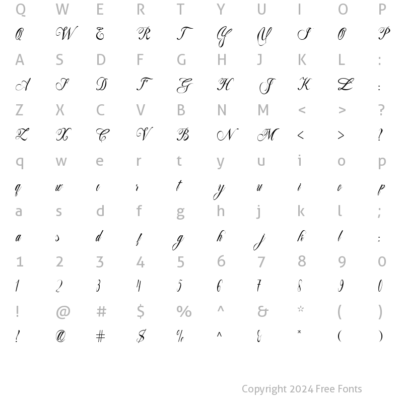 Character Map of Mahgdalena Regular