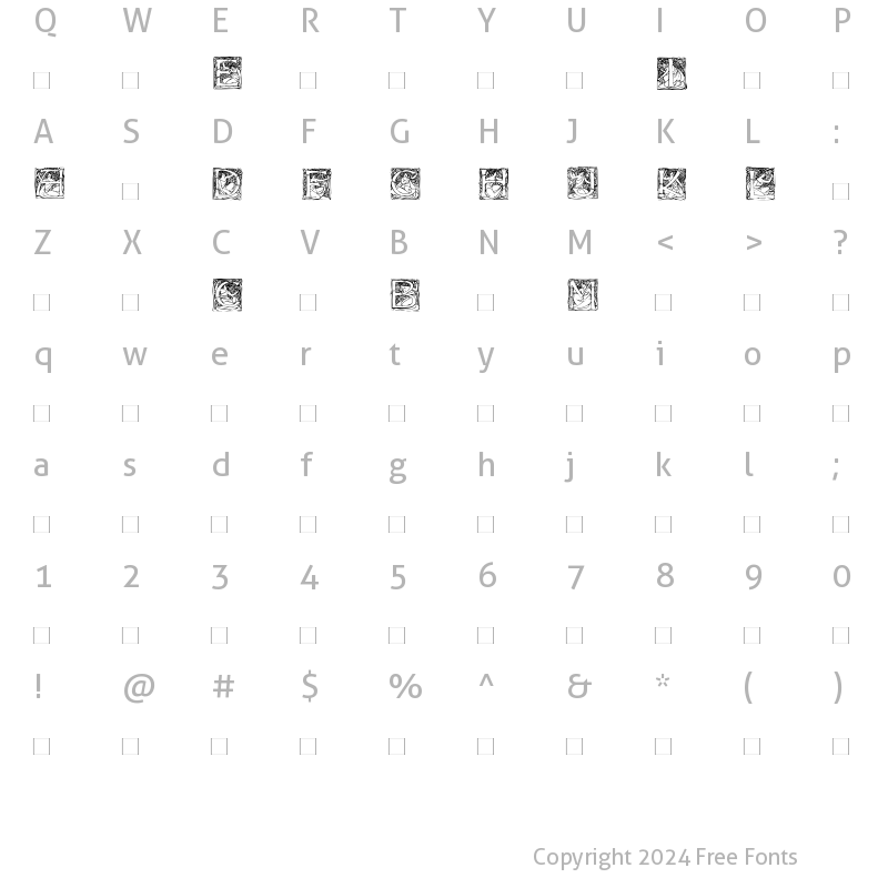 Character Map of MaidensAM Medium