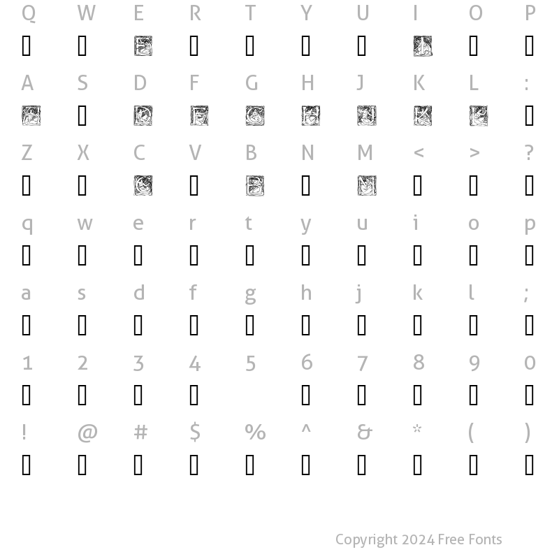 Character Map of MaidensAM Regular