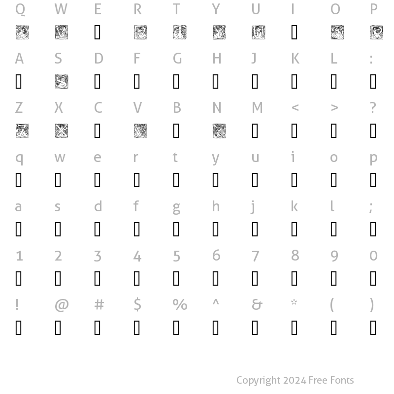 Character Map of MaidensNZ Regular