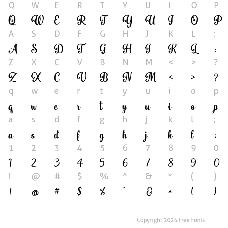 Character Map of Mailerlite Regular