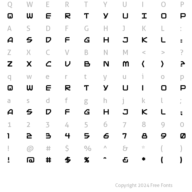 Character Map of Mainframe BB Regular