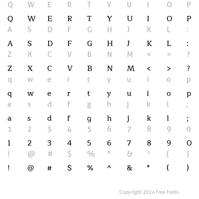 Character Map of Maitree Medium