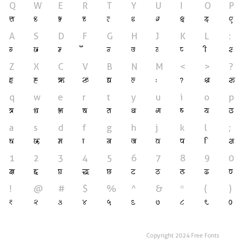 Character Map of MaiyaBold Regular