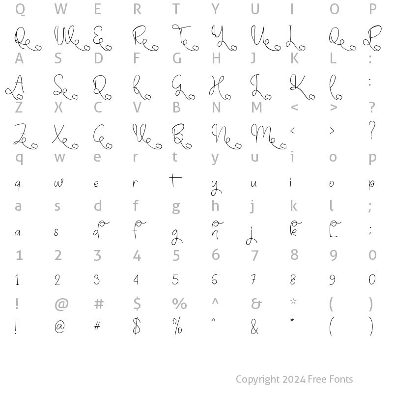 Character Map of Makagifa Regular