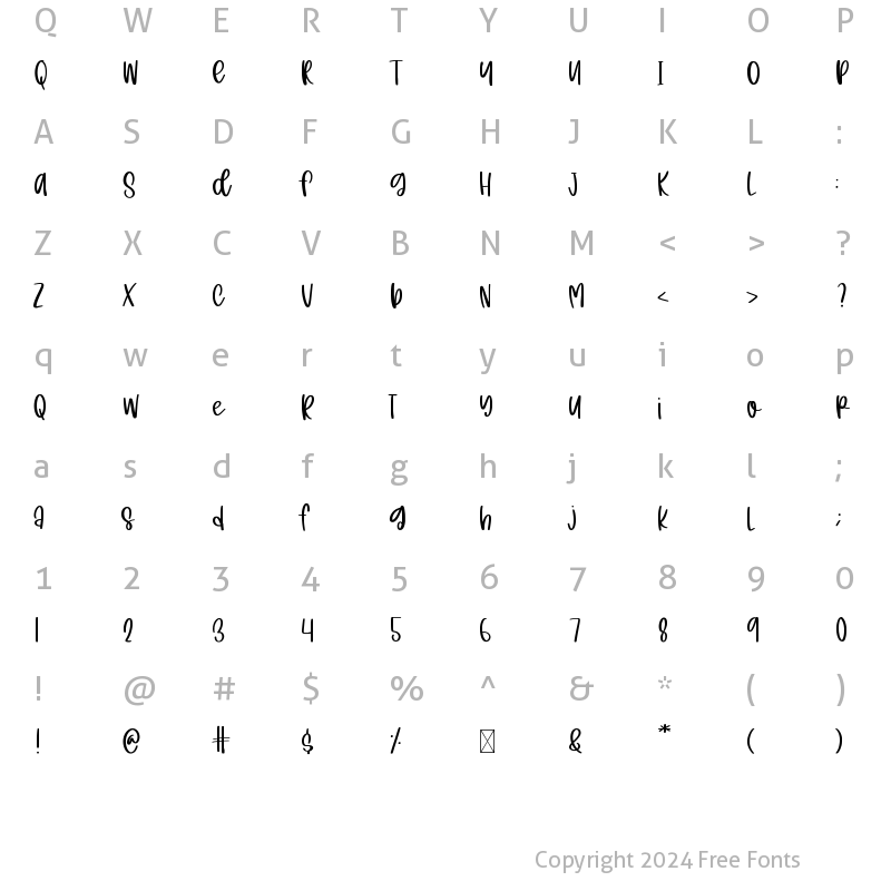 Character Map of Make A Change Solid