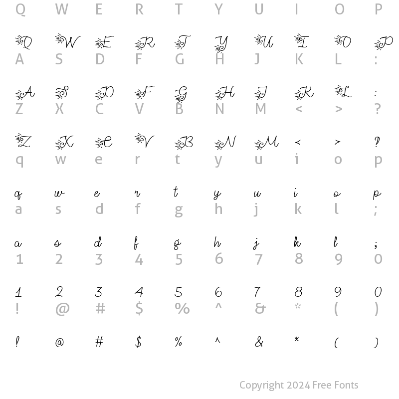 Character Map of Make Summer Fun Regular