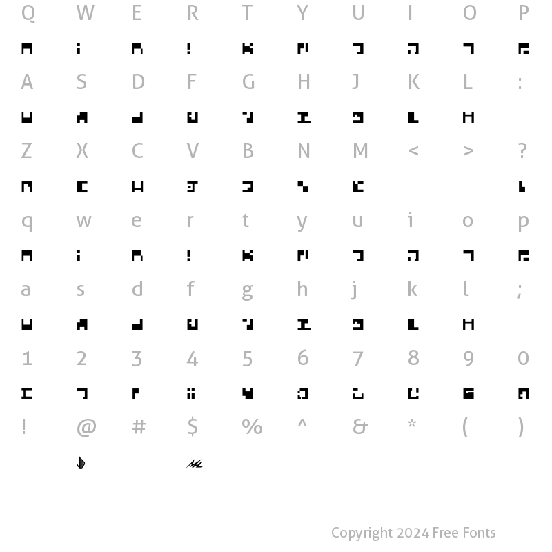 Character Map of Malcorian Bold