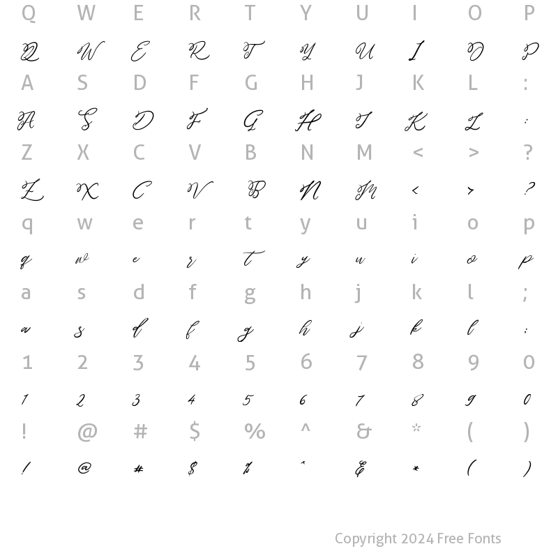 Character Map of Maldives Script Regular