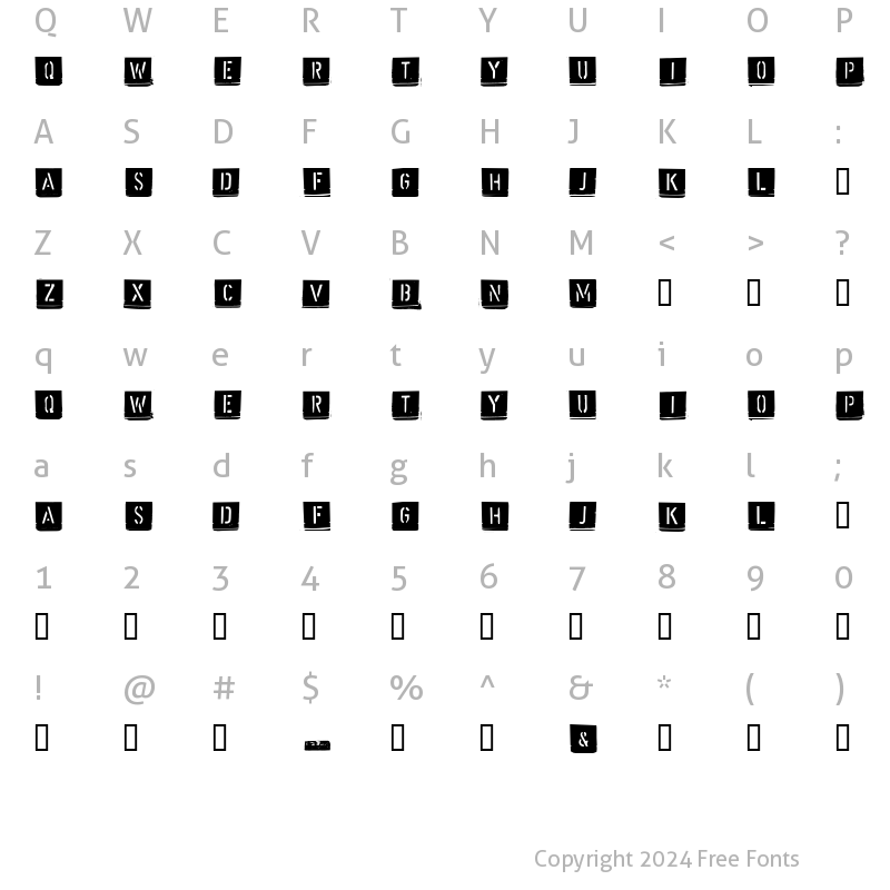 Character Map of Malermeister Regular