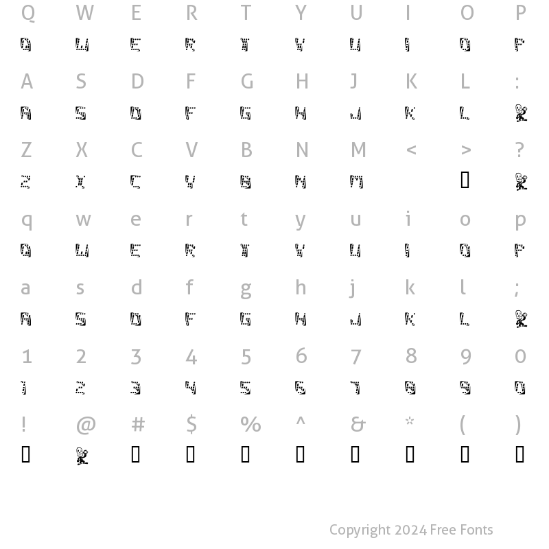 Character Map of malfunction Regular