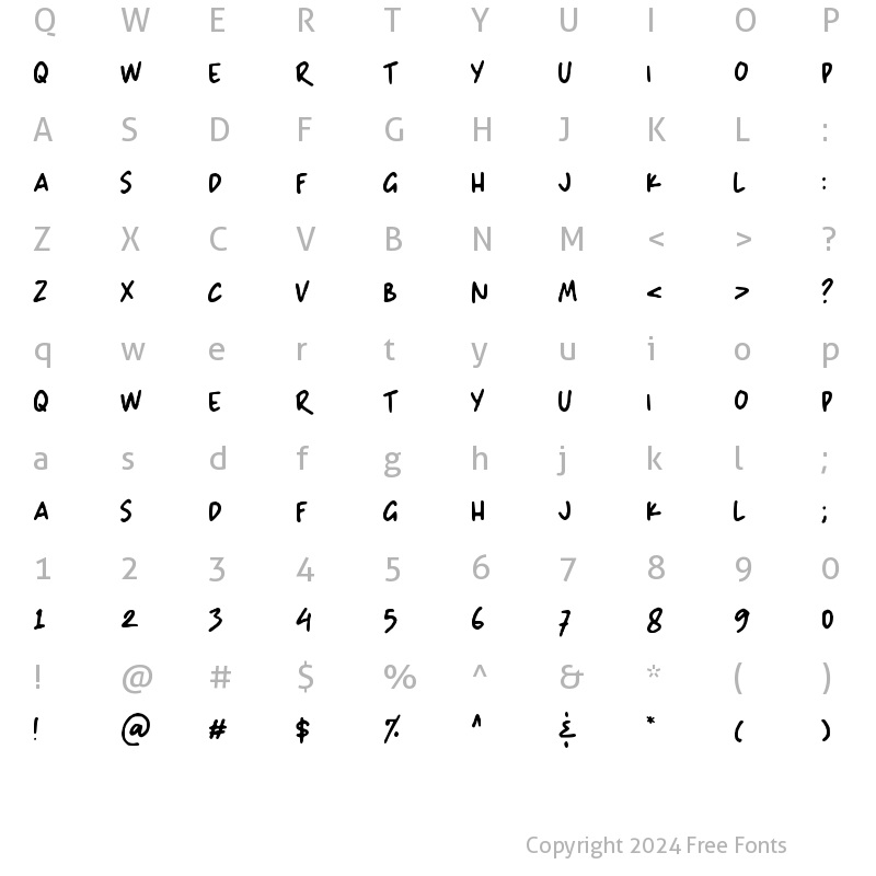 Character Map of Malihah Sans Regular