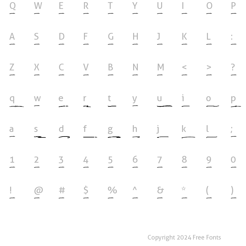 Character Map of Mandalaz Sensei Swash Regular