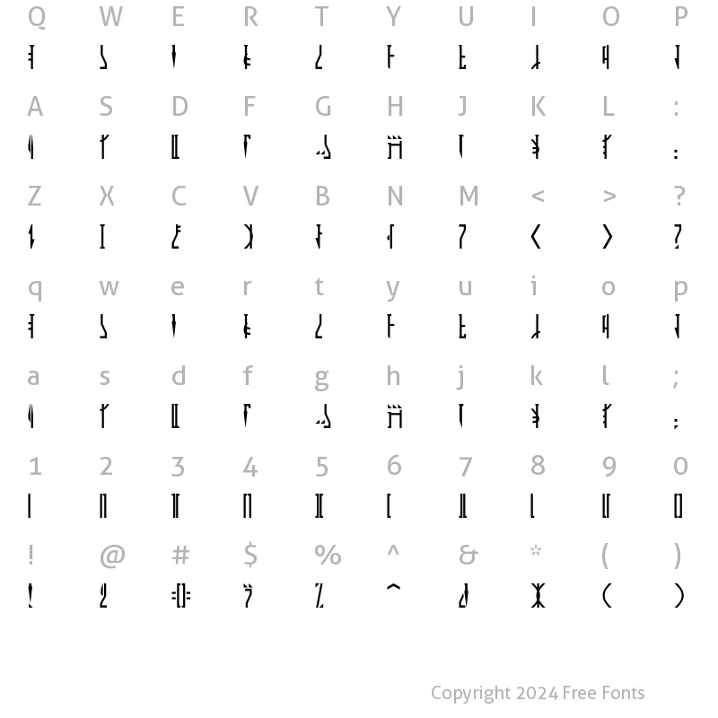 Character Map of Mandalorian Regular