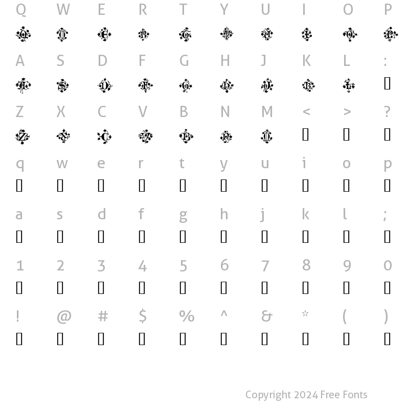 Character Map of Mandragora? Regular