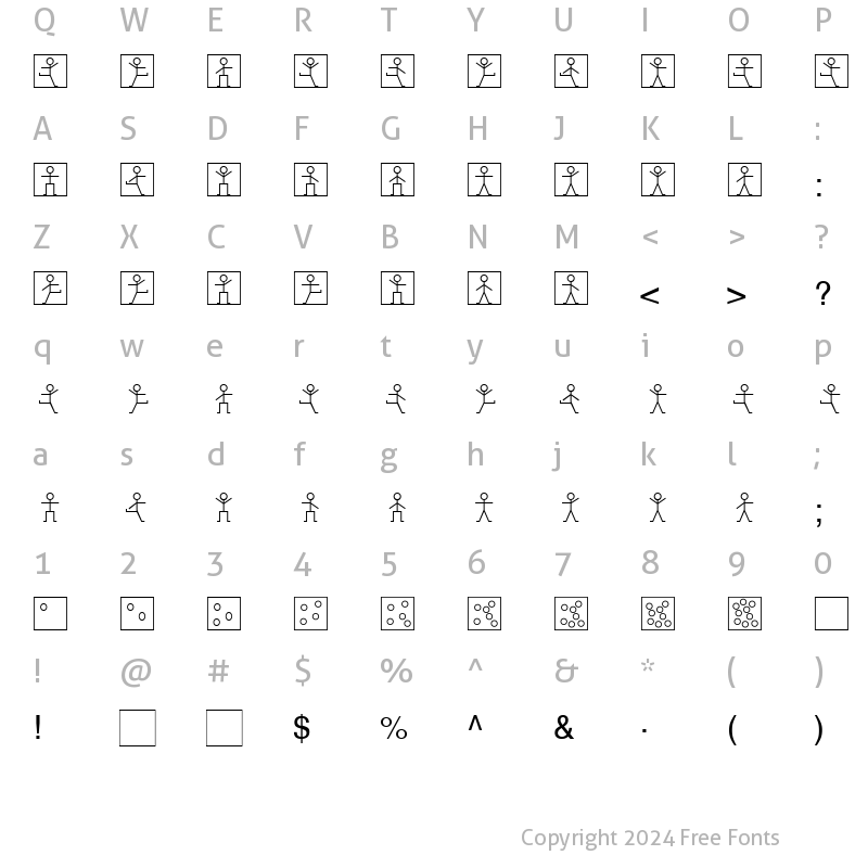 Character Map of Manikin Becker Normal