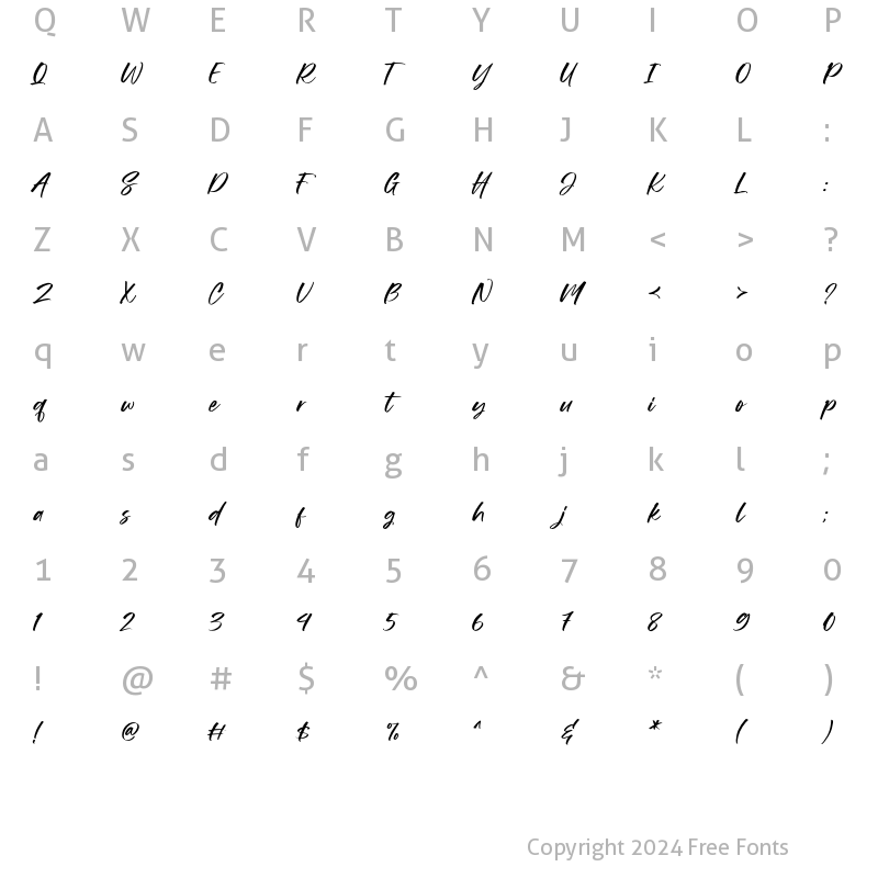 Character Map of Manstromer Slant