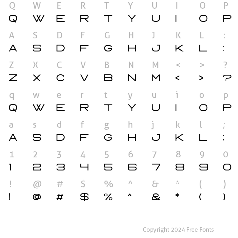 Character Map of Manta Style Sans Rough Regular