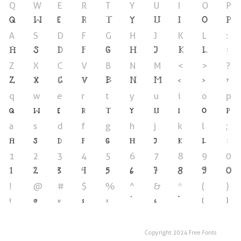 Character Map of MANTHAN Regular