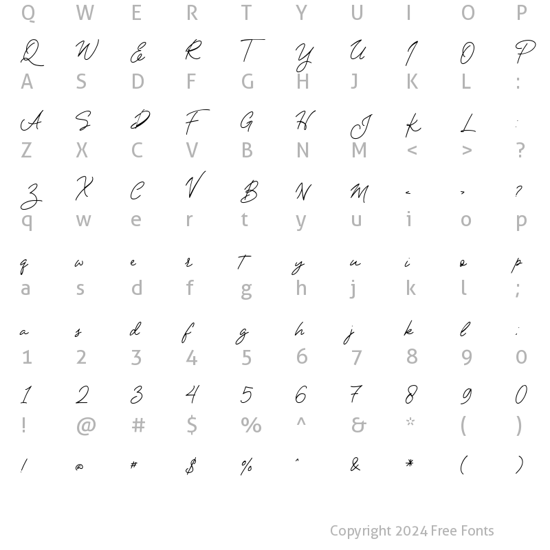 Character Map of Manttulcuy Regular