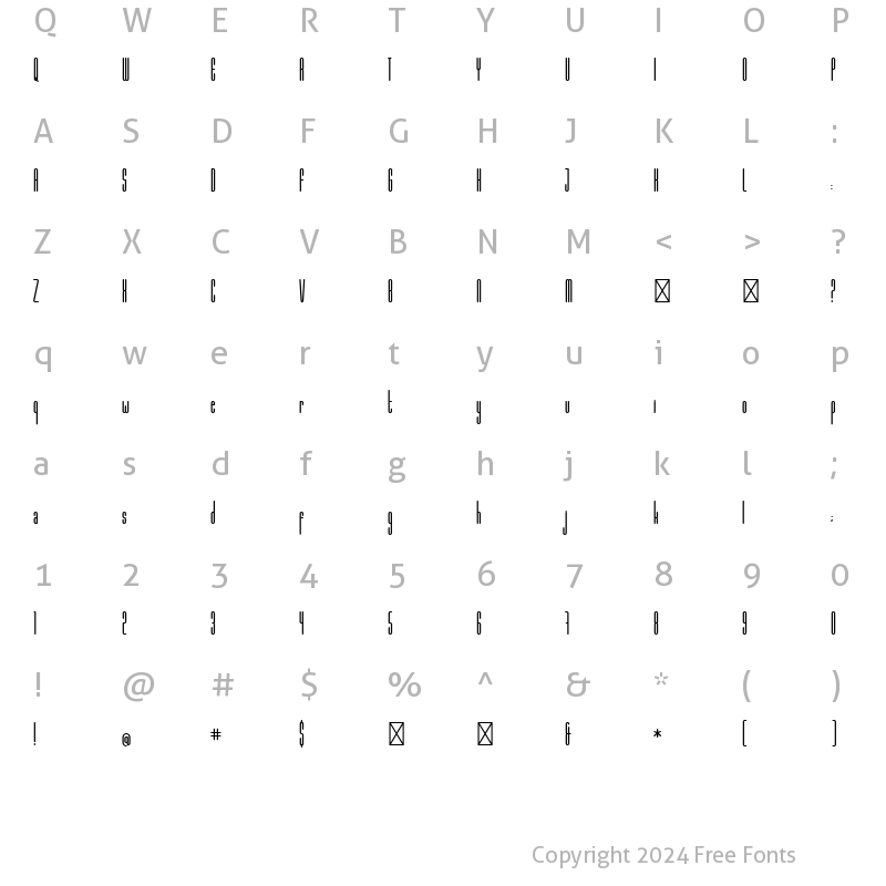 Character Map of Marbellya Bold