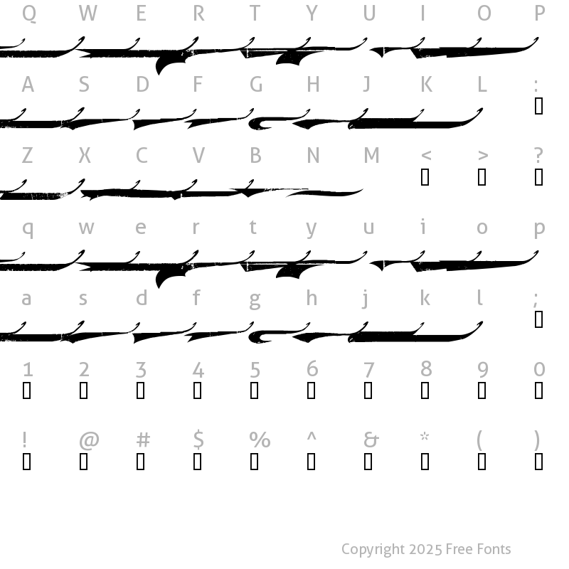 Character Map of Marcelle Swashes Regular