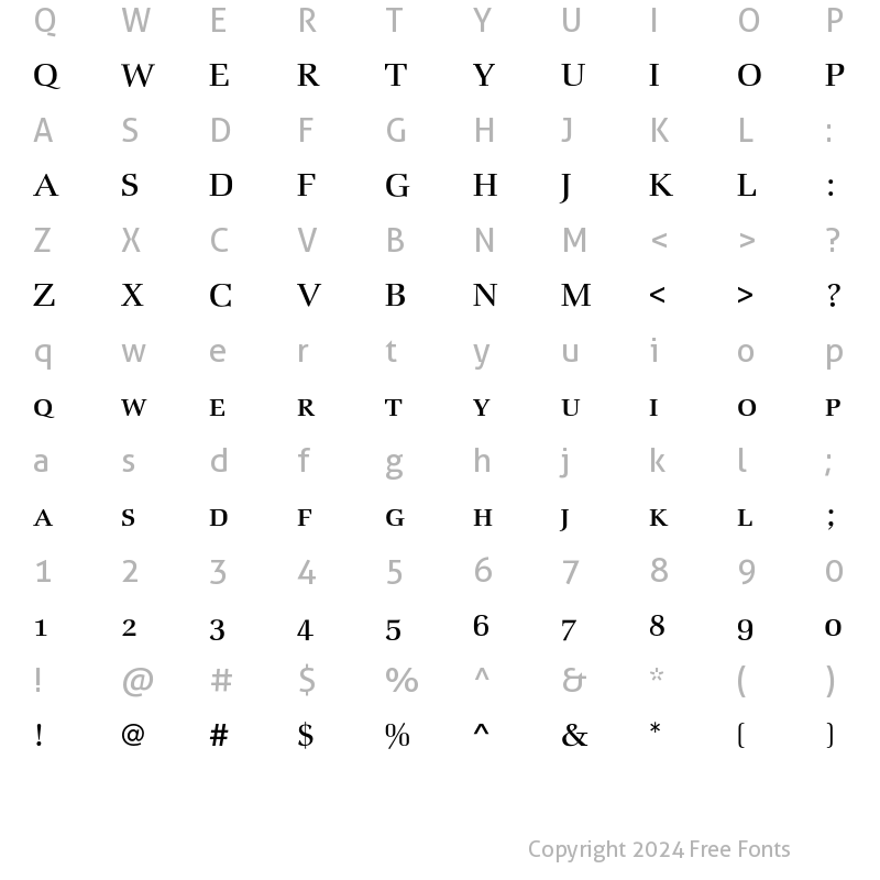 Character Map of MarconiSCEF-Book Regular