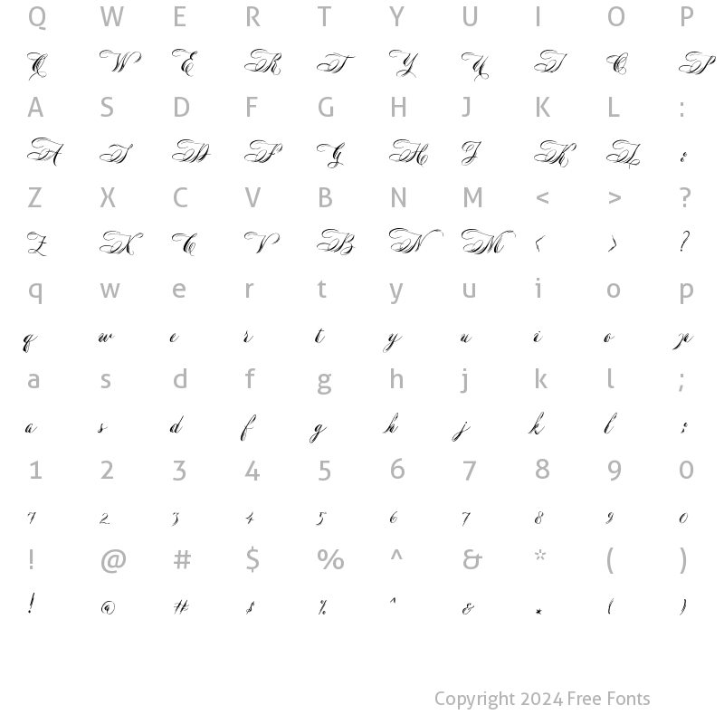 Character Map of Margoline Regular