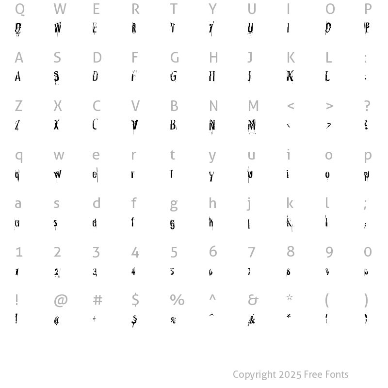 Character Map of MarieLuise Medium