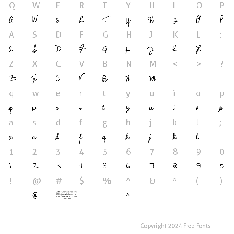 Character Map of Mariette Tryout Regular