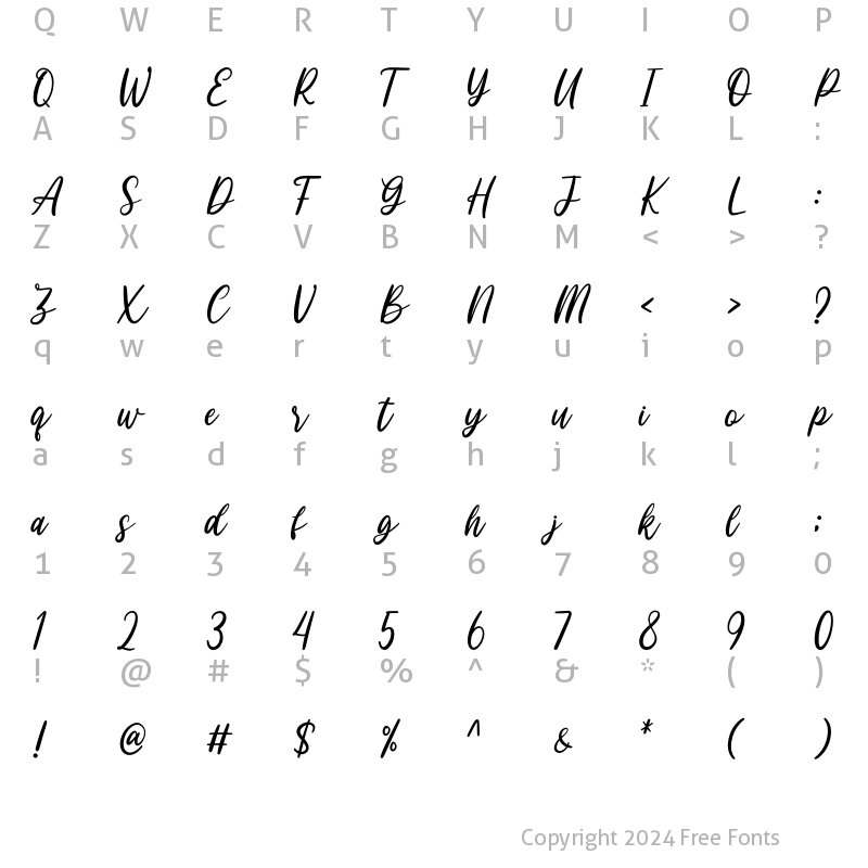 Character Map of Mariolite Regular