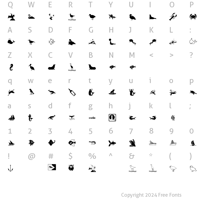 Character Map of Maritime Regular