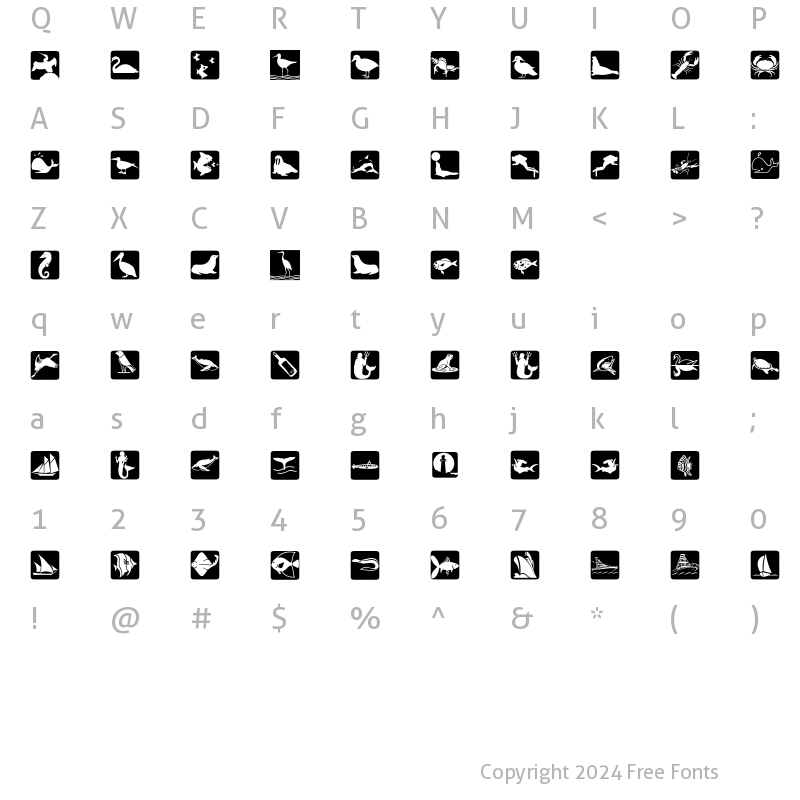 Character Map of Maritime Reversed Regular