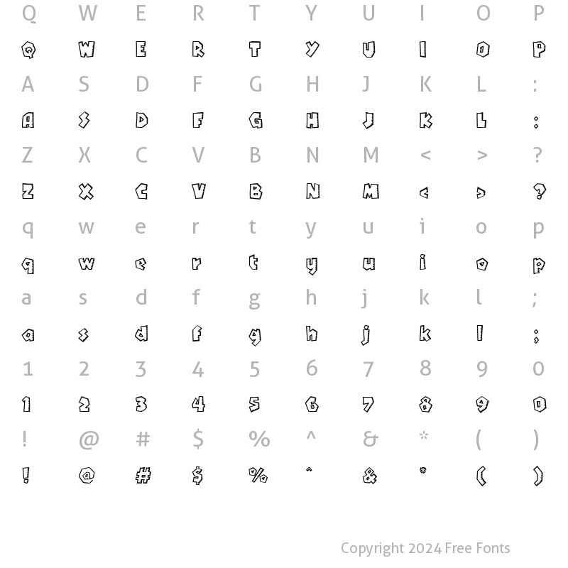 Character Map of Marley Regular